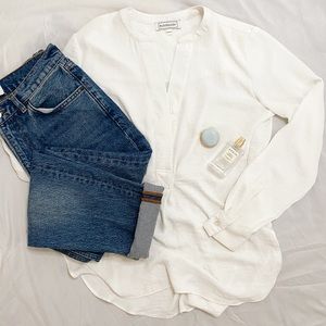 Madewell White Long Sleeve Vintage Tee